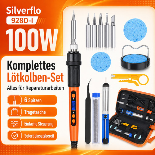 Set saldatore digitale 100w - set,